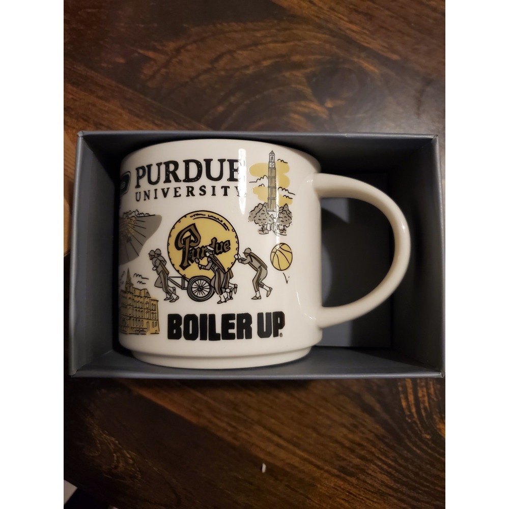 NEW 14oz Starbucks Purdue University Been There campus collection mug With Box